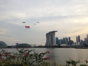 Flying that Singaporean flag. 