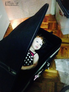 Fig 3: A typical three-year-old packs a suitcase.