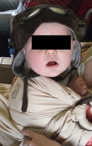 This baby is too cute, so we can't show you his face on the internet (he tells us).